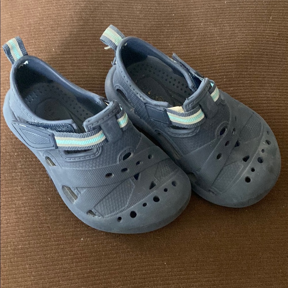 The Children's Place Navy Water Shoes with Stripes